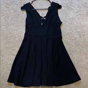 Scalloped A Line Skater Dress
